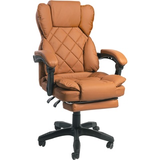 Schreibtischstuhl Design Bürostuhl TV Sessel Chefsessel Relax & Home Office Braun
