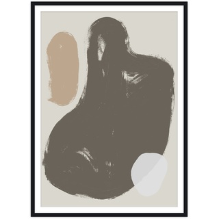 artvoll - Desert Poster mit Rahmen, schwarz, 70 x 100cm