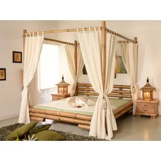 Bambus-Lounge Himmelbett Koh Tao Bambusbett Bettgestell Bettrahmen Schlafzimmer Rattanbett