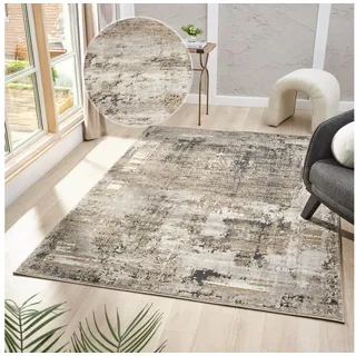OTTO home Teppich Hamsa, Designer-Teppich, rechteckig, Höhe: 9 mm, dezenter Glanz, Schrumpf-Garn-Effekt, im Vintage-Look, dichte Qualität grau rechteckig | 200 cm x 300 cm x 9 mm