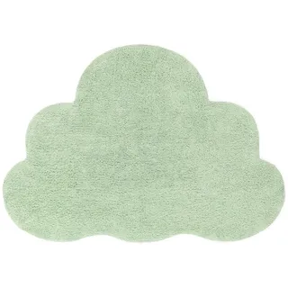 RugVista Happy Cloud, Kinderteppich, 100 x 150 cm, Niedriger Stapel, Kinderzimmer, Maschinenwäsche, Ohne gefährliche Chemikalien, Mint