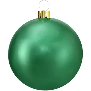 XXL-Weihnachtskugeln Christbaumkugeln für den Außenbereich, frostsicher und wetterfest (Kugel aufblasbar Ø 45 cm - 1 Stück, Grün)