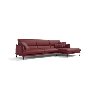 Egoitaliano Eckcouch Leder 2-Sitzer Rot