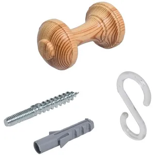 LIEDECO Raffhalter 7 cm Braun 2 St.