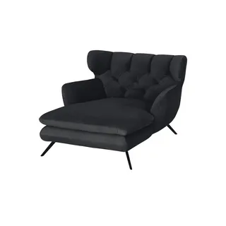 Jette Home Longseat-Sessel Samt Caldara , schwarz , Maße (cm): B: 130 H: 95 T: 160.0
