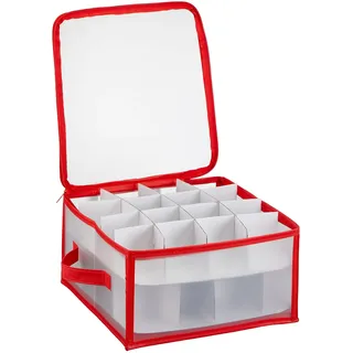 Meinposten Aufbewahrungsbox für 32 Weihnachtskugeln Weihnachtsdeko Kiste Box Aufbewahrung