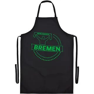 multifanshop Grillschürze - Bremen - Meine Fankurve - Druck grün - Schürze