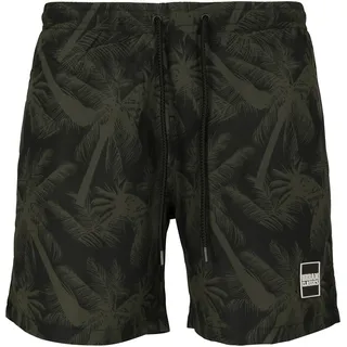 URBAN CLASSICS Badeshorts Urban Classics Pattern Swim Shorts Schwarz 3XL