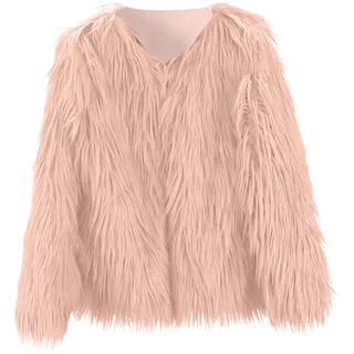 IQYU Faux Pelz Weste MäDchen Herbst Winter Pelzweste Kinder Felljacke MäDchen Warm Mantel Fellweste äRmellos Pelzmantel Warmer Weste Jacke Mantel Oberbekleidung Warm Mantel Weste Kunstpelz Weste - 140