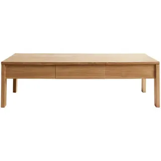 Tikamoon Couchtisch Beige Teak 120 x 35 cm