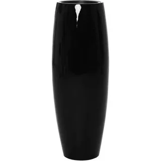 Vivanno Pflanzkübel Bodenvase Fiberglas Magnum Schwarz Hochglanz - 100x29