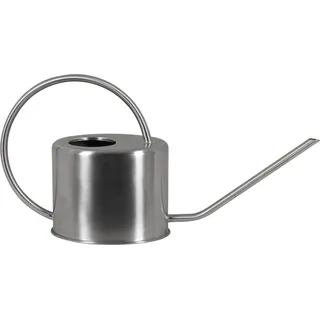 tegawo Gießkanne Edelstahl silber matt lackiert, oval, 1 Liter silberfarben