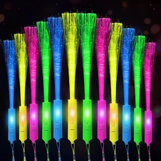 HuaMuDM 40 Stück Leuchtwedel Hochzeit,Bunte Leuchtstäbe Glasfaser,Hochzeit Glasfaserlampe,Glasfaser Leuchtstab,LED Leuchtstab Glasfaser, LED Leuchtwedel Set,Hochzeit Leuchtwedel