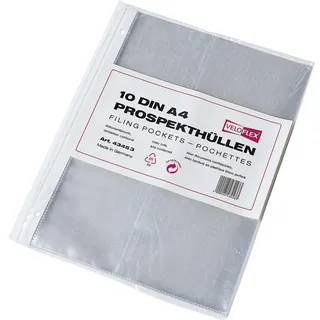Veloflex Prospekthülle 4345300 DIN A4 gel. glasklar 10 St./Pack.