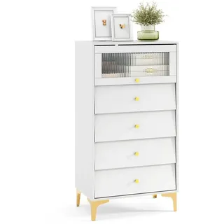 Costway Sideboard 60 x 112,5 x 40 cm Weiß