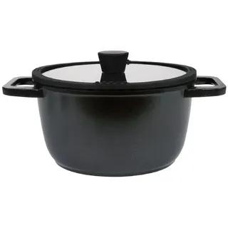 Livarno home Aluguss-Kochtopf, Ø 24 cm, schwarz, alle Herdarten-inkl. Induktion - Schwarz