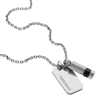 Diesel Kette The Two Tags Edelstahl schwarz/silber