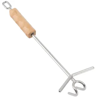 RIZGHWOY Edelstahl-Deckelheber-Werkzeug für Holländische Öfen, Gusseisentopf mit Verbrühschutz, Doppelhaken-Design 36 cm, Leicht und Tragbar für das Kochen Im Freien