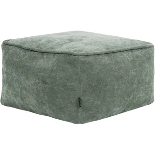 I.C.O.N. icon Pouf aus Chenille „Amara“ mit Füllung grün