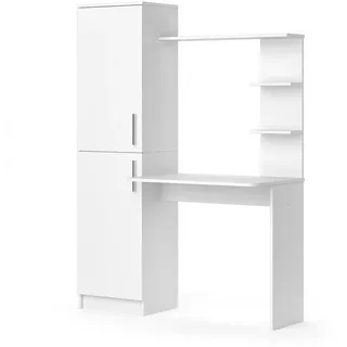 Vicco Schreibtisch Tessa Weiß, Basteltisch mit Schrank
