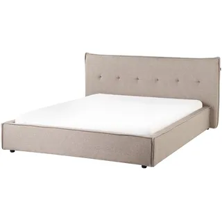 Beliani Bett mit Lattenrost Kunstleinen Lestre 160 x 200 cm