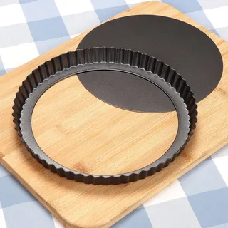 Sinnsally Quicheform,22cm Tarteform mit Hebeboden,Tarte Form Antihaftbeschichtete Quiche Tortenboden Obstkuchenform Tortenbodenform Obstbodenform Tortenform Torte Tart Pan Tortenpfannen Quichepfanne