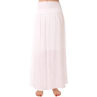 Eitex Zauberhafter Retro Maxirock Damen Sommer Rock Größe 34/36 bis 50/52 Langer Strandrock mit Gürtel Amber Boho - 34-36