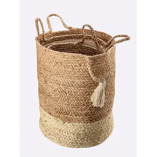 Aufbewahrungskorb HEINE HOME, beige (natur), Jute, Aufbewahrungsboxen
