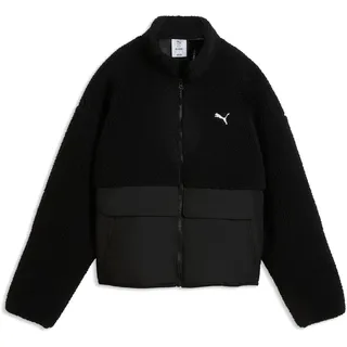 Puma RE:FIBRE Fleece Relaxed Jacke Schwarz 34
