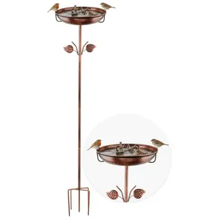 luxuskollektion Metall Vogelbad mit 5-Spitzen-Basis, höhenverstellbar, 151cm