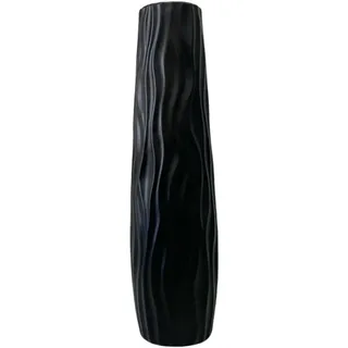 Colcolo Hohe Bodenvase, Große Blumenvase, Geschenk, Moderne Dekorative Vasen Wohndekoration für Wohnzimmer im Innenbereich, Eckschlafzimmer, Büro, Schwarz