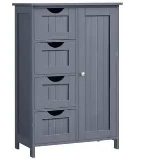 VASAGLE Badschrank 55 x 82 x 28,5 cm Grau