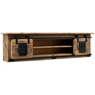 MASSIVMOEBEL24.DE Wandregal 130 x 25 x 35 cm Beige