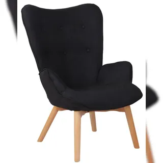 CLP Ohrensessel Durham Polyester 70 x 100 x 80 cm Schwarz