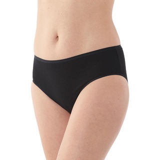 SCHIESSER Damen Slip Baumwolle Stretch Essentials Unterwäsche, Schwarz 46