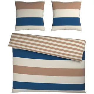 Esposa Wendebettwäsche, Beige, Textil, Streifen, 200x200 cm, pflegeleicht, Schlaftextilien, Bettwäsche, Bettwäsche, Renforcé-Bettwäsche