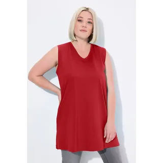 Ulla Popken Longtop V-Ausschnitt Rot 42/44