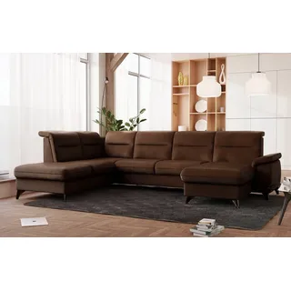 sit&more Wohnlandschaft Astoria U-Form, wahlweise mit motorischer Relaxfunktion braun