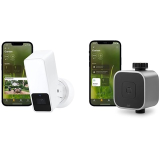 Eve Outdoor Cam (White Edition) – Smarte Überwachungskamera & Aqua – Smarte Bewässerungssteuerung per App oder Siri