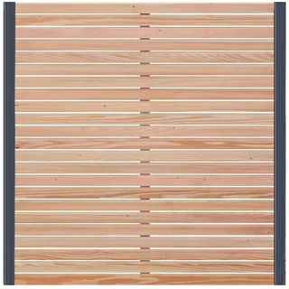 Endorphin Rhombus-Sichtschutzzaun Lärche 2x Elemente 180 x 180 cm + 3x Alu-Pfosten