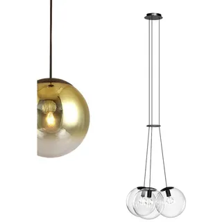 s.luce Pendelleuchte Orb Cluster Glaskugel Galerieleuchte 3-flammig Gold Verlauf Ø 20 cm x 20 cm x 20 cm