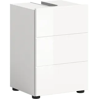 VCM Waschbeckenunterschrank Vira 38 x 56 cm Weiß Hochglanz