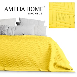 Tagesdecke Tagesdecke Bettüberwurf Allzweckdecke Wohndecke Steppdecke Ophelia, AmeliaHome gelb 170 cm x 270 cm
