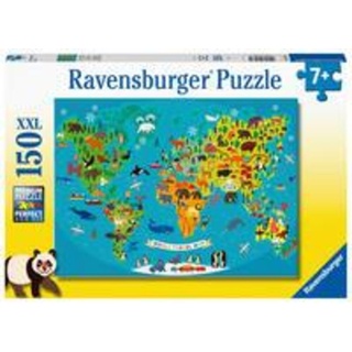 Ravensburger Puzzle »Ravensburger Kinderpuzzle - Tierische Weltkarte - 150 Teile Puzzle...«, Puzzleteile