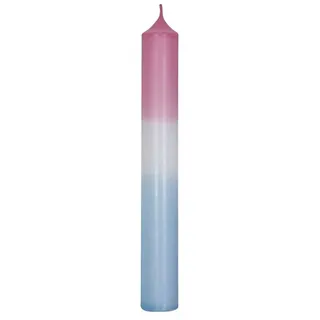 Dip Dye Stabkerze - Pastellaltrosa-Eisblau 1Stk.