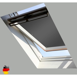 Sonnenschutz für Dachfenster | Perfekt für Velux und Roto Fenster | 100% Verdunkelung | Sonnen und UV Schutz | GGU, GPU, GHU, GTU, GXU, GGL, GPL, GHL, GTL, GXL (Grau, 96x93)