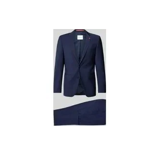Extra Slim Anzug in unifarbenem Design, Marine, 50