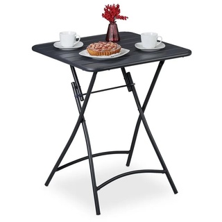 relaxdays Gartentisch Metall Balkontisch klappbar grau