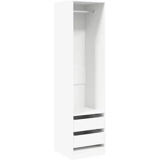 vidaXL Kleiderschrank mit Schubladen 50x50x200 cm Weiß