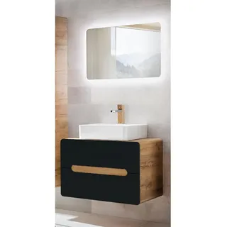 Lomadox NEW-LUTON 2-tlg. Anthrazit mit Wotan Eiche
